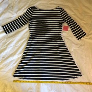NWT Blue striped Kate Spade skater dress XS